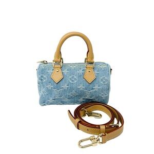 Louis Vuitton Speedy Nano Monogram Denim Sky Blue